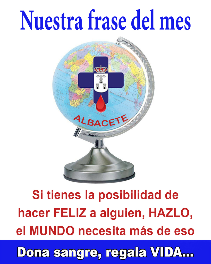 Si tienes la posibilidad de hacer feiliz a alguien, HAZLO, el MUNDO necesita más de eso. Dona sangre, regala VIDA...